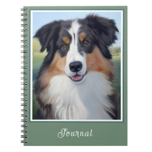 Australian Shepherd Portrait - Notizblock