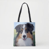 Australian Shepherd Portrait  -  Tasche (Vorderseite)
