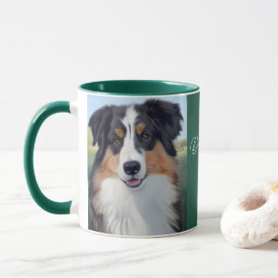 Australian Shepherd Portrait -  Tasse