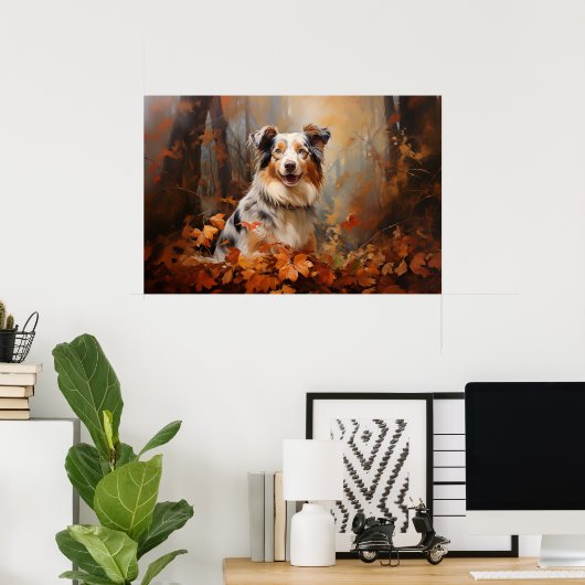 Australian Shepherd Poster (Heimbüro)