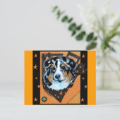 AUSTRALIAN SHEPHERD POSTKARTE (Stehend Vorderseite)