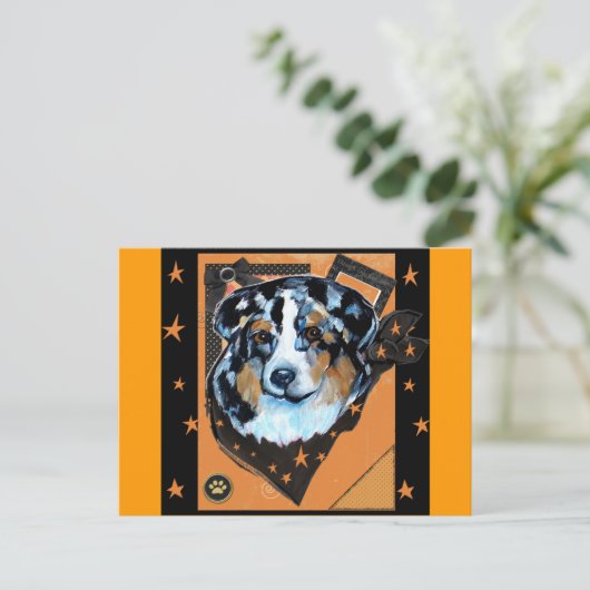 AUSTRALIAN SHEPHERD POSTKARTE (Stehend Vorderseite)