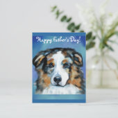 Australian Shepherd Postkarte (Stehend Vorderseite)
