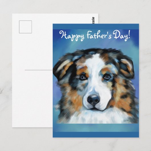 Australian Shepherd Postkarte (Vorne/Hinten)