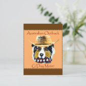 Australian Shepherd Postkarte (Stehend Vorderseite)
