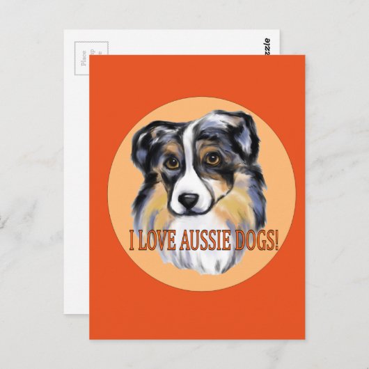 AUSTRALIAN SHEPHERD POSTKARTE (Vorne/Hinten)