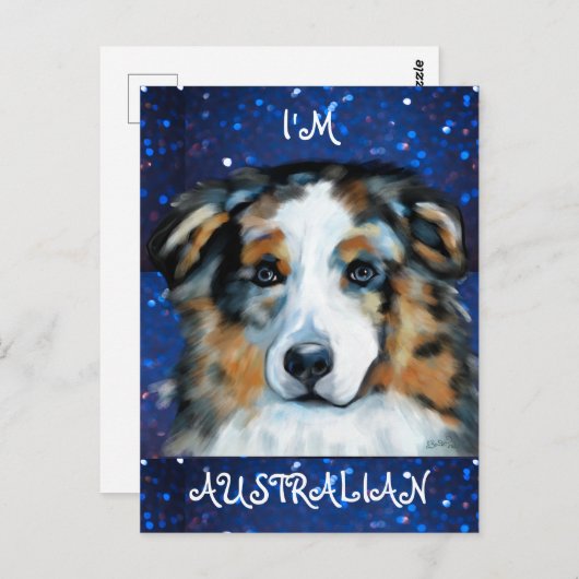 Australian Shepherd Postkarte (Vorne/Hinten)