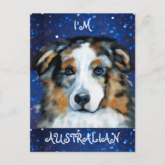Australian Shepherd Postkarte (Vorderseite)
