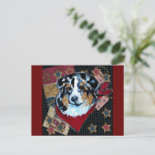 AUSTRALIAN SHEPHERD POSTKARTE (Stehend Vorderseite)