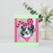 AUSTRALIAN SHEPHERD POSTKARTE (Stehend Vorderseite)