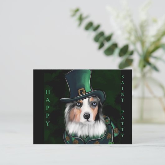AUSTRALIAN SHEPHERD POSTKARTE (Stehend Vorderseite)