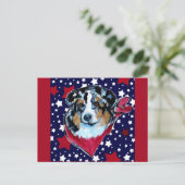 AUSTRALIAN SHEPHERD POSTKARTE (Stehend Vorderseite)
