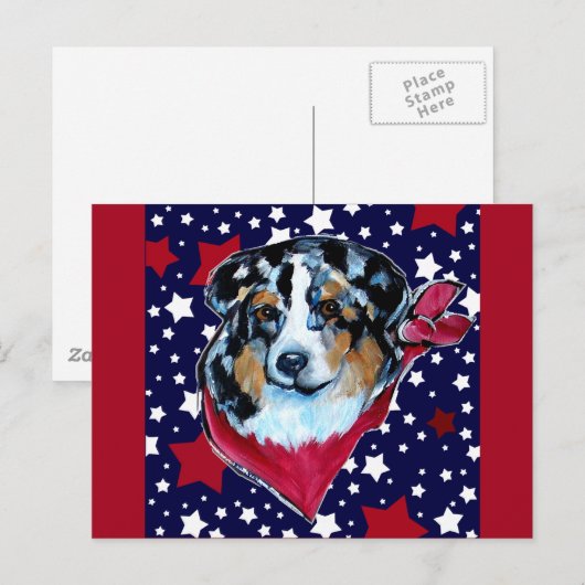 AUSTRALIAN SHEPHERD POSTKARTE (Vorne/Hinten)
