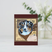 AUSTRALIAN SHEPHERD POSTKARTE (Stehend Vorderseite)