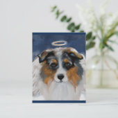 Australian Shepherd Postkarte (Stehend Vorderseite)