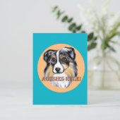 AUSTRALIAN SHEPHERD POSTKARTE (Stehend Vorderseite)