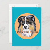 AUSTRALIAN SHEPHERD POSTKARTE (Vorne/Hinten)