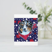 AUSTRALIAN SHEPHERD POSTKARTE (Stehend Vorderseite)