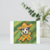 Australian Shepherd Postkarte (Stehend Vorderseite)