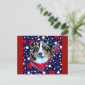 AUSTRALIAN SHEPHERD POSTKARTE (Stehend Vorderseite)