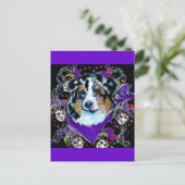 AUSTRALIAN SHEPHERD POSTKARTE (Stehend Vorderseite)