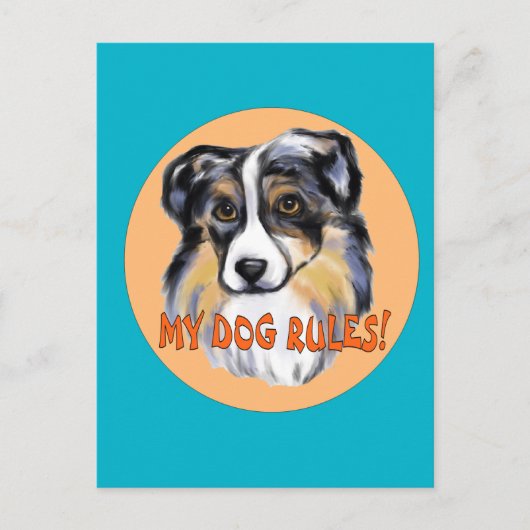 AUSTRALIAN SHEPHERD POSTKARTE (Vorderseite)