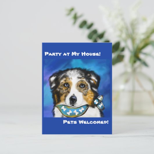 AUSTRALIAN SHEPHERD POSTKARTE (Stehend Vorderseite)