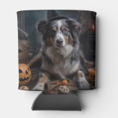 Australian Shepherd Pumpkins Halloween Beängstigen Dosenkühler (Rückseite)