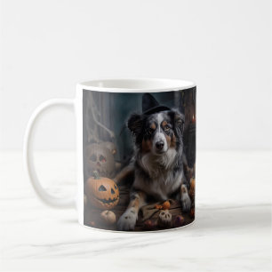 Australian Shepherd Pumpkins Halloween Beängstigen Kaffeetasse
