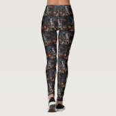 Australian Shepherd Pumpkins Halloween Beängstigen Leggings (Rückseite)