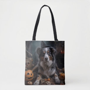 Australian Shepherd Pumpkins Halloween Beängstigen Tasche