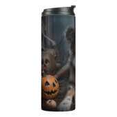 Australian Shepherd Pumpkins Halloween Beängstigen Thermosbecher (Nach links gedreht)
