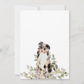 Australian Shepherd Puppy Baby Shower Einladung (Rückseite)