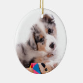 Australian shepherd Puppy Keramikornament (Rechts)