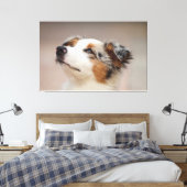 Australian Shepherd Puppy Leinwanddruck (Insitu (Schlafzimmer))