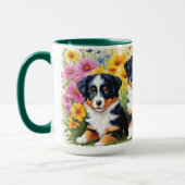 Australian Shepherd Puppy Tasse (Links)