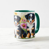 Australian Shepherd Puppy Tasse (VorderseiteRechts)