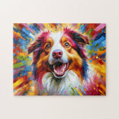 Australian Shepherd Puzzle: Red Merle Aussie Puzzle (Horizontal)