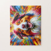 Australian Shepherd Puzzle: Red Merle Aussie Puzzle (Vertikal)