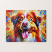 Australian Shepherd Puzzle: Roter Aussie Puzzle (Horizontal)