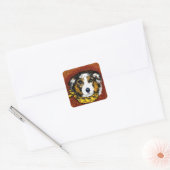 AUSTRALIAN SHEPHERD QUADRATISCHER AUFKLEBER (Umschlag)