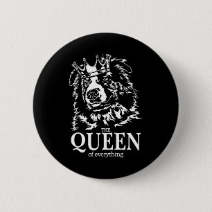 Australian Shepherd Queen Everything dog Mom Button
