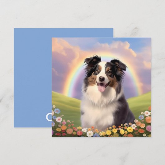 Australian Shepherd Rainbow Bridge Individuelle Na (Vorne/Hinten)
