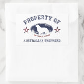 Australian Shepherd Rechteckiger Aufkleber (Tasche)