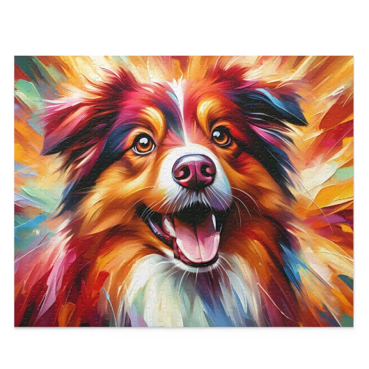 Australian Shepherd Red Tri Color Dog Acryl Puzzle