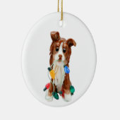 Australian Shepherd Red Tricolor Keramik Ornament (Rechts)