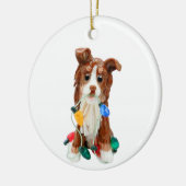 Australian Shepherd Red Tricolor Keramik Ornament (Links)