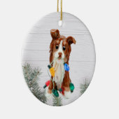 Australian Shepherd Red Tricolor Keramik Ornament (Rechts)
