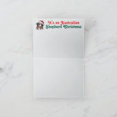 Australian Shepherd Reindeer Feiertagskarte (Innenseite)