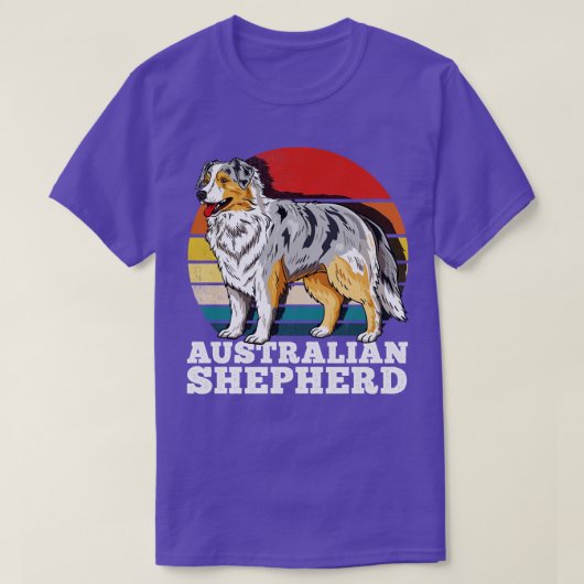 Australian Shepherd Retro T-Shirt (Design vorne)